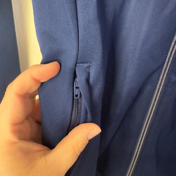 NWT Adidas Condivo 21 Track Jacket Size S Navy Blue White Primeblue 3 Stripe - Picture 5 of 10